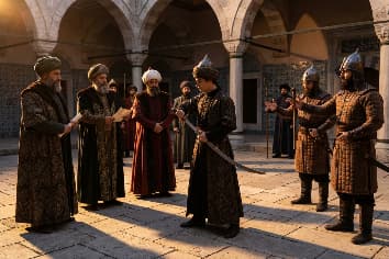 Young Sultan Mehmed II training under scholars